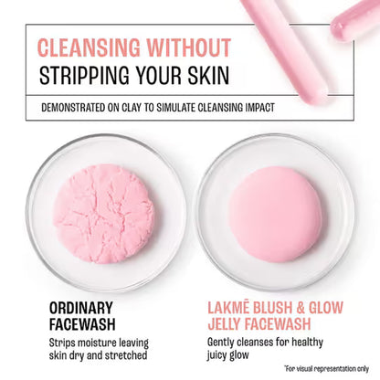 Lakme Blush & Glow Watermelon Rice Water + Cica Jelly Facewash
