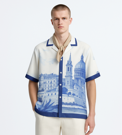 Amalfi Coast Italy Resort Collar Shirt