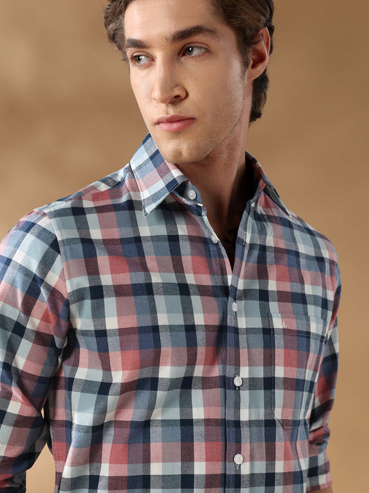Pink Regular Fit Casual Cotton Shirt for men (ADELE)