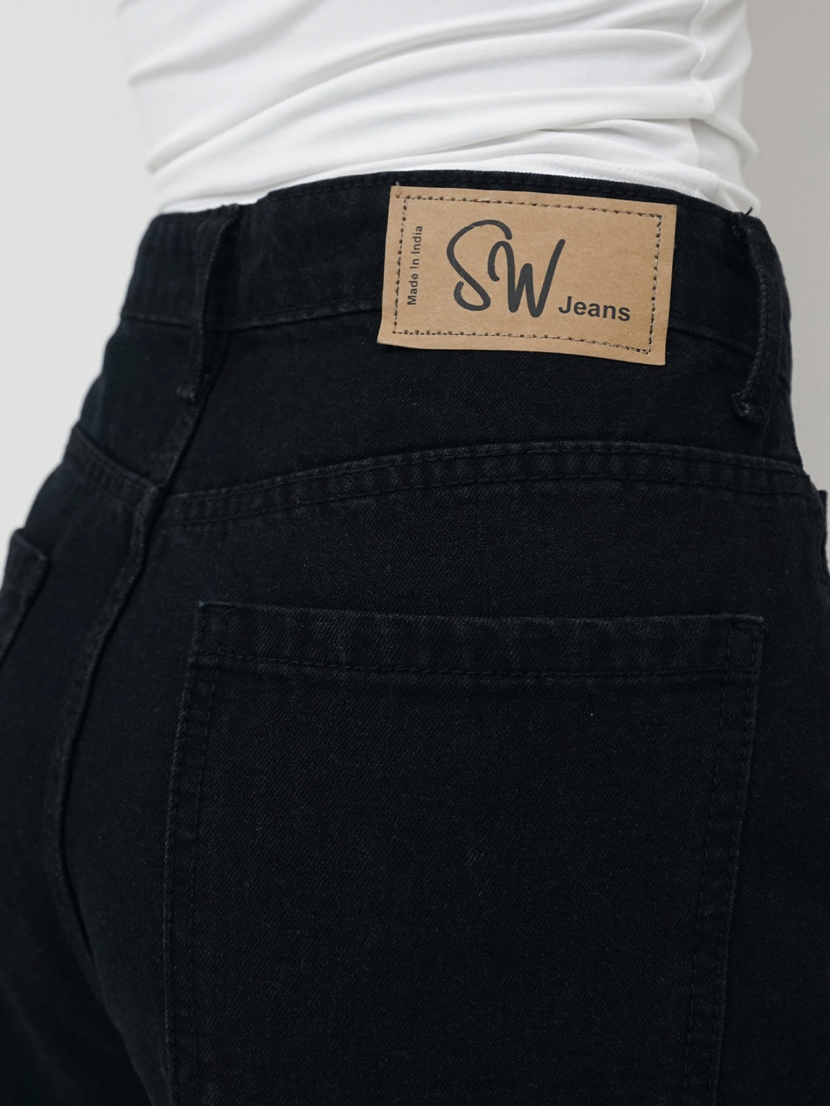 True Black Ultra Wide Leg Jeans
