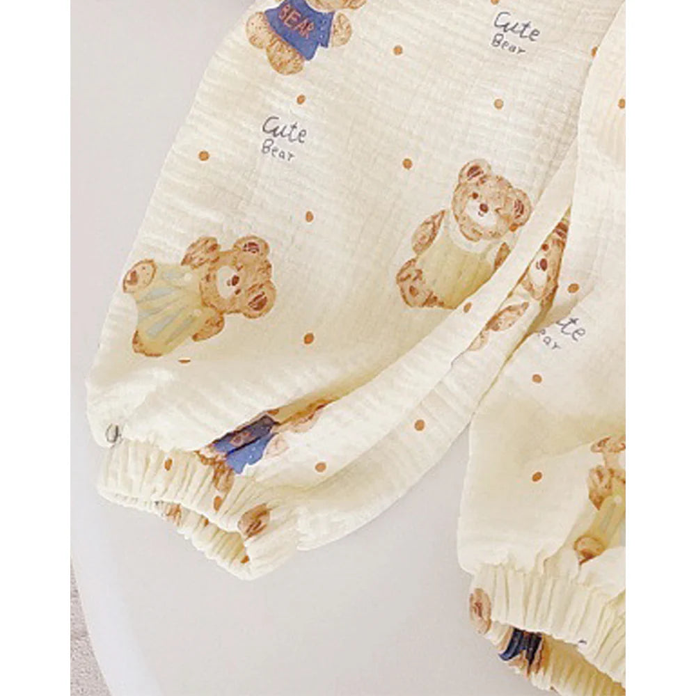 Mustard and Blue Ted Kids Nightsuit