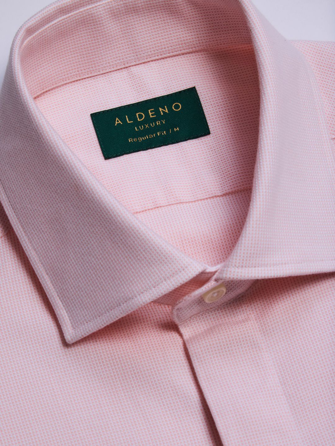 Regular Fit Pink Cotton Formal Shirt for Men (BOWEN)