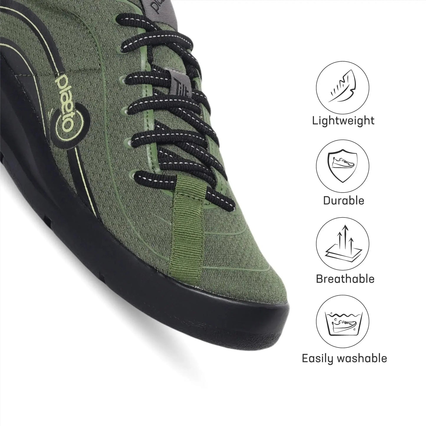 Men's Olive Go Sports Shoes Plaeto