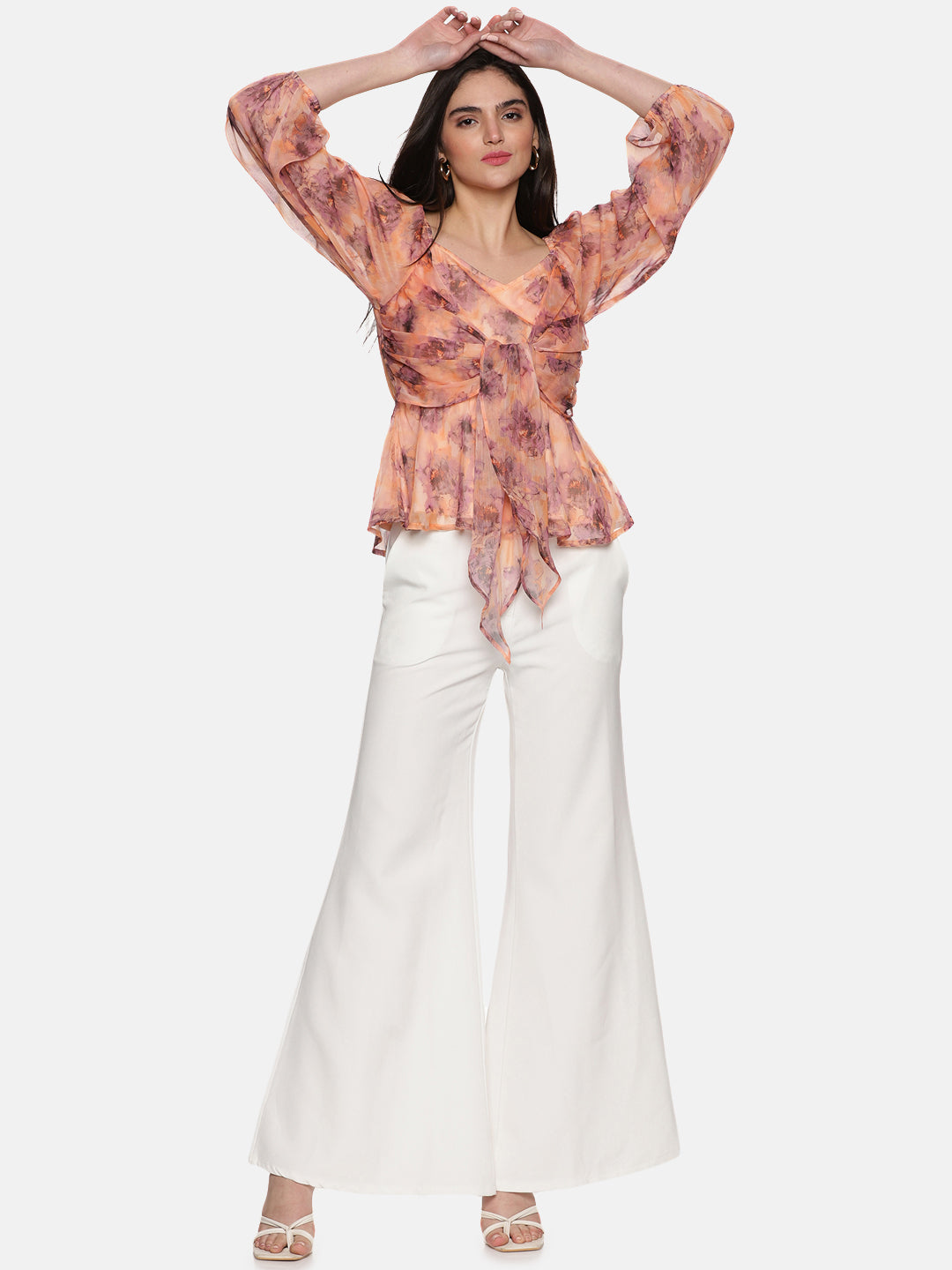 Buy Square Neck Top For Women In Peach