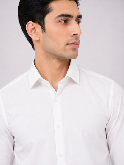 Apex White Formal Shirt