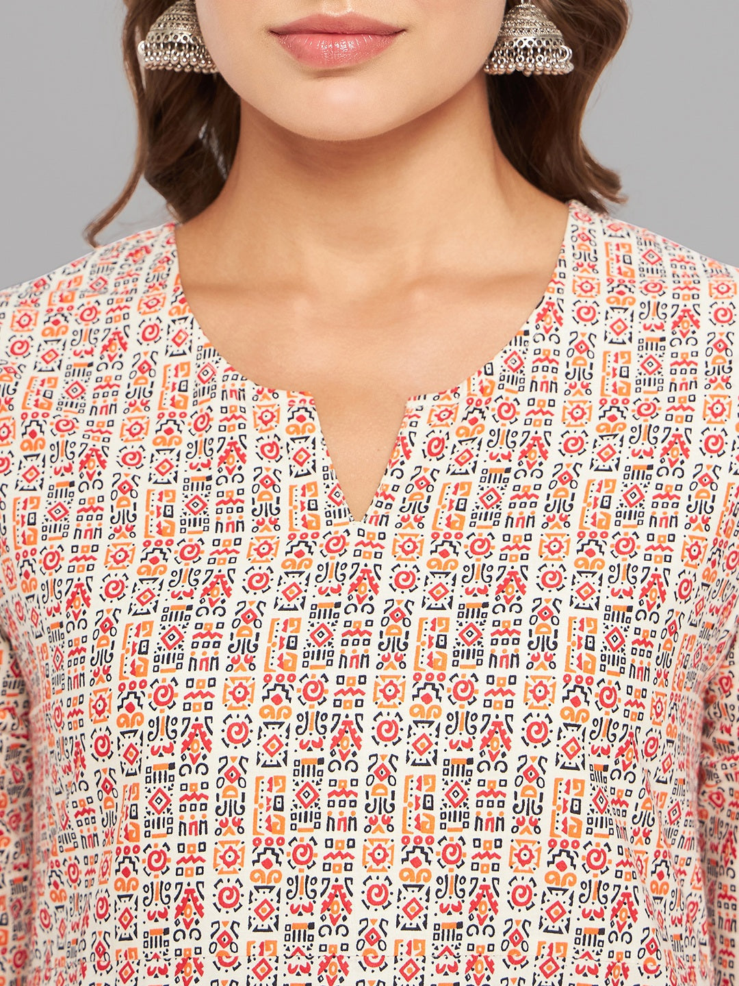 Women Multicolor Printed Straight Kurta
