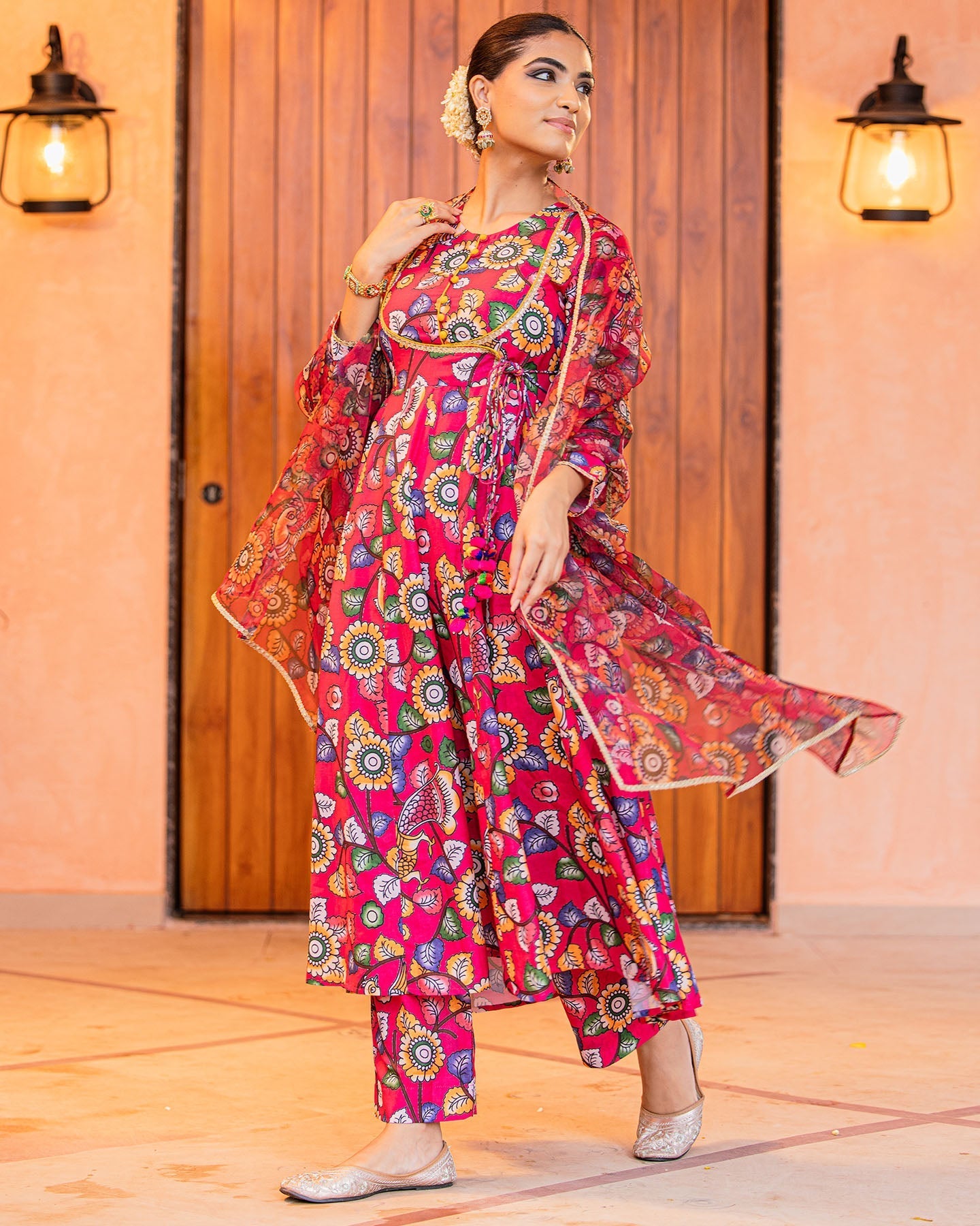 Sunflower Kalamkari Suit