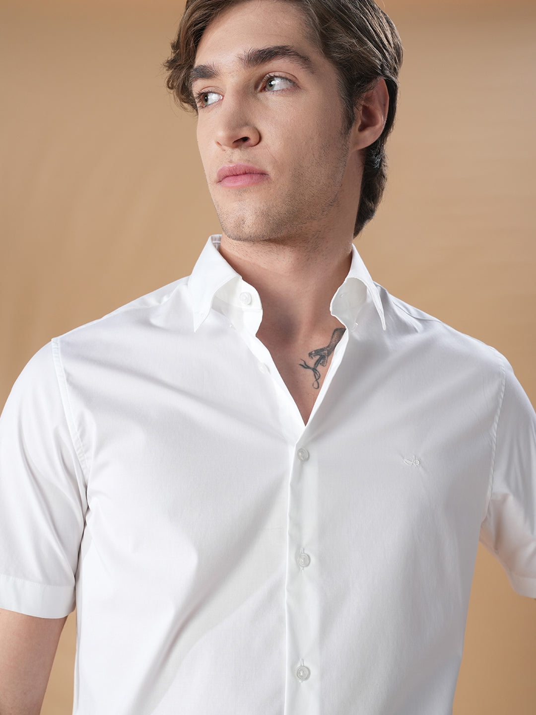 White Regular Fit Formal Cotton Shirt for men (CIPER)