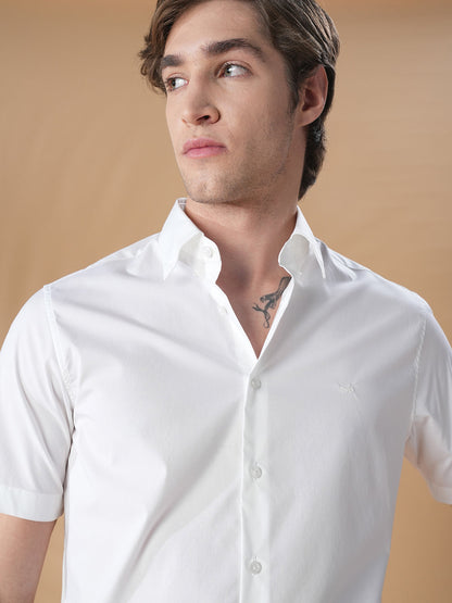 White Regular Fit Formal Cotton Shirt for men (CIPER)