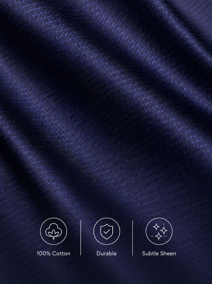 Regular Fit Cotton Navy Blue Formal Shirt for Men (FUSED)