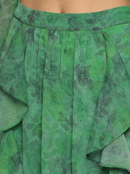 Buy Long Maxi Skirt For Women In Green