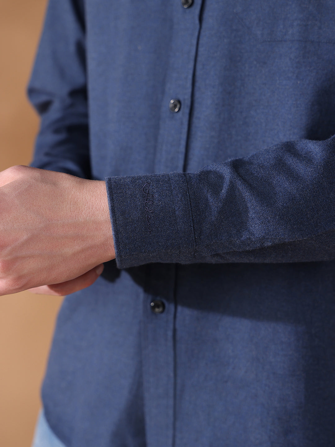Blue Regular Fit Checked Casual Shirt for Men (LAUR)