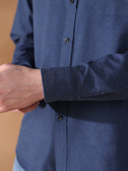 Blue Regular Fit Checked Casual Shirt for Men (LAUR)