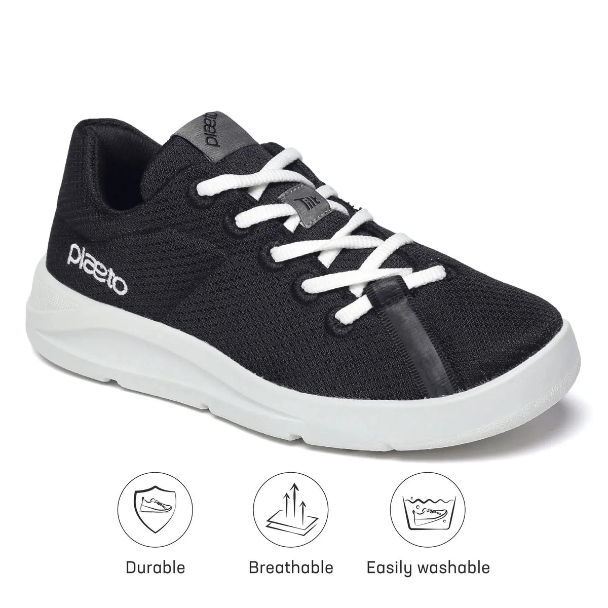 Women’s Aura Black Casual Shoes Plaeto