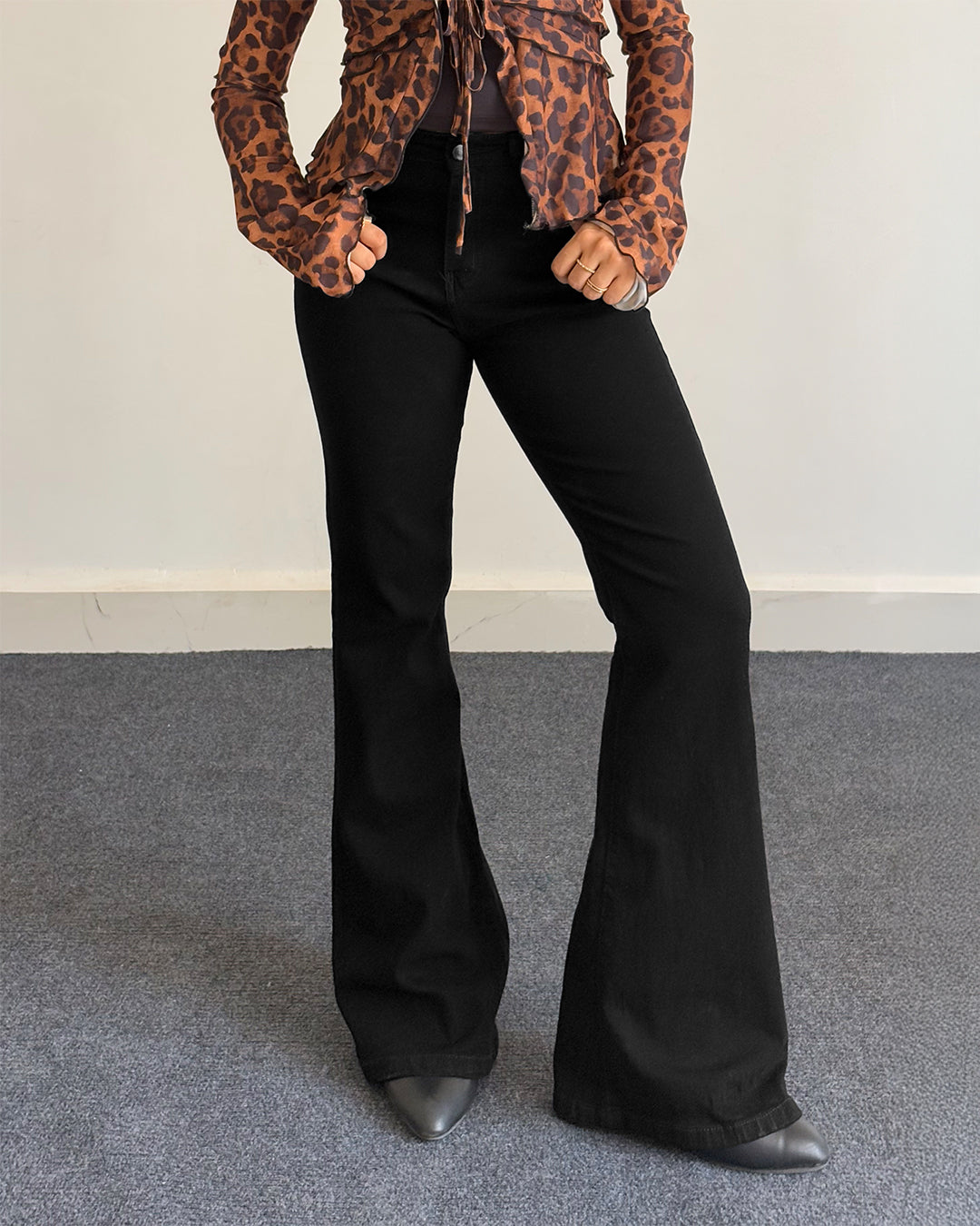 Classic Black Bootcut Jeans