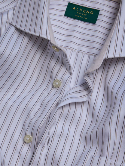 Slim Fit White Cotton Formal Shirt for Men (JAXON)
