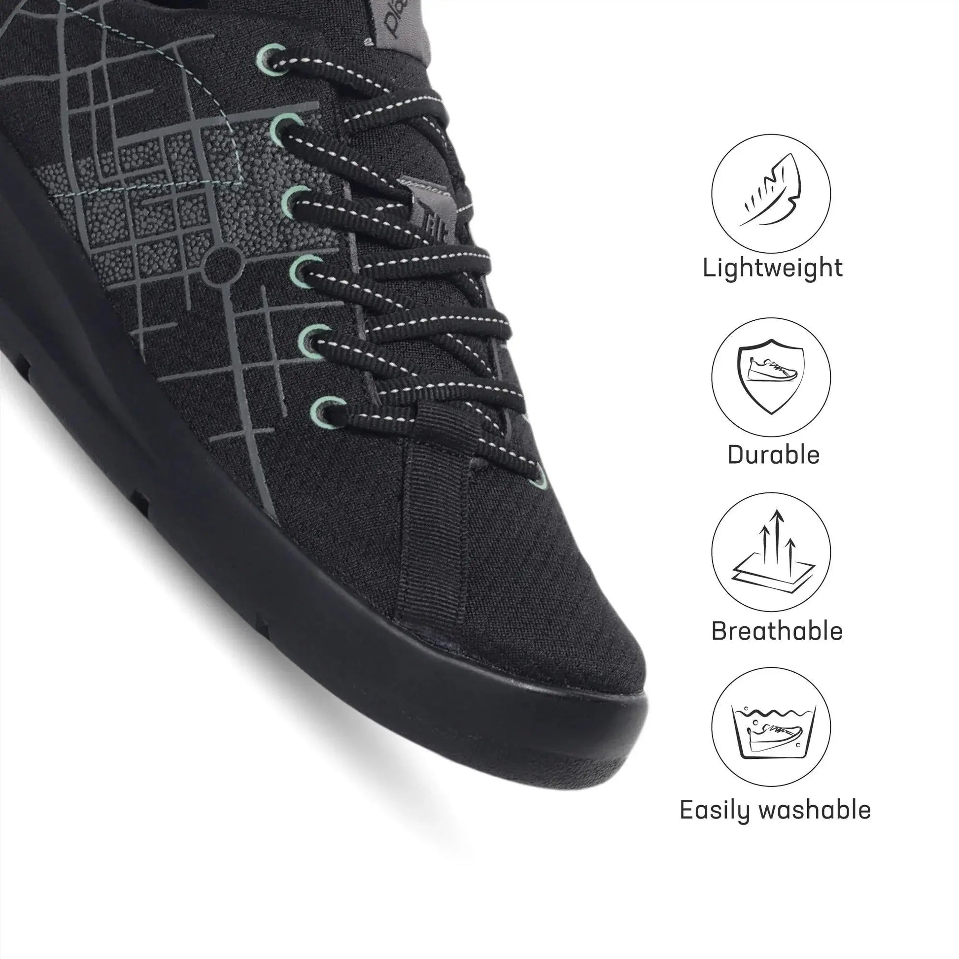 Men's Maidaan Black Training Shoes Plaeto