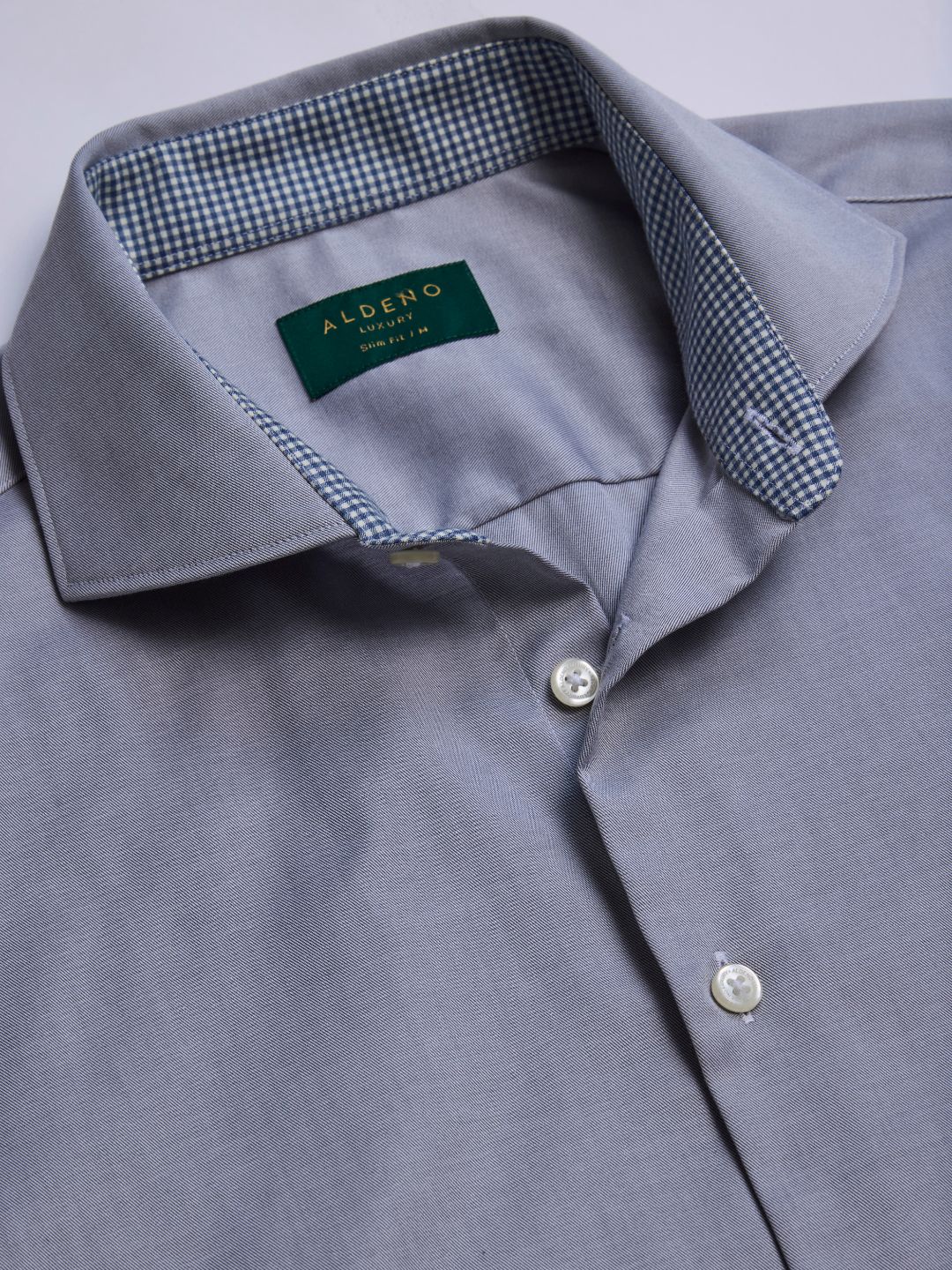 Slim Fit Grey Cotton Formal Shirt for Men (CLEO)