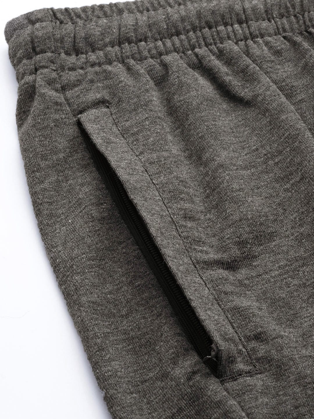 Alcis Men Charcoal Grey Solid Regular Fit Sports Shorts