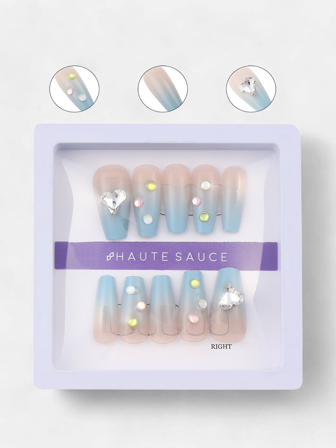 The SirÃ£Â¨Ne Press-On Nails - Powder Blue