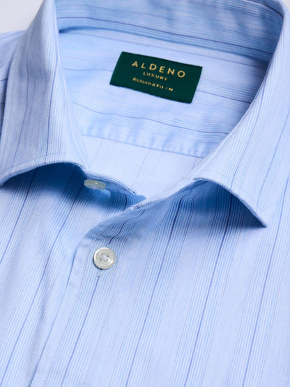 Relaxed Fit Blue Cotton Casual Shirt for Men (BIEN)