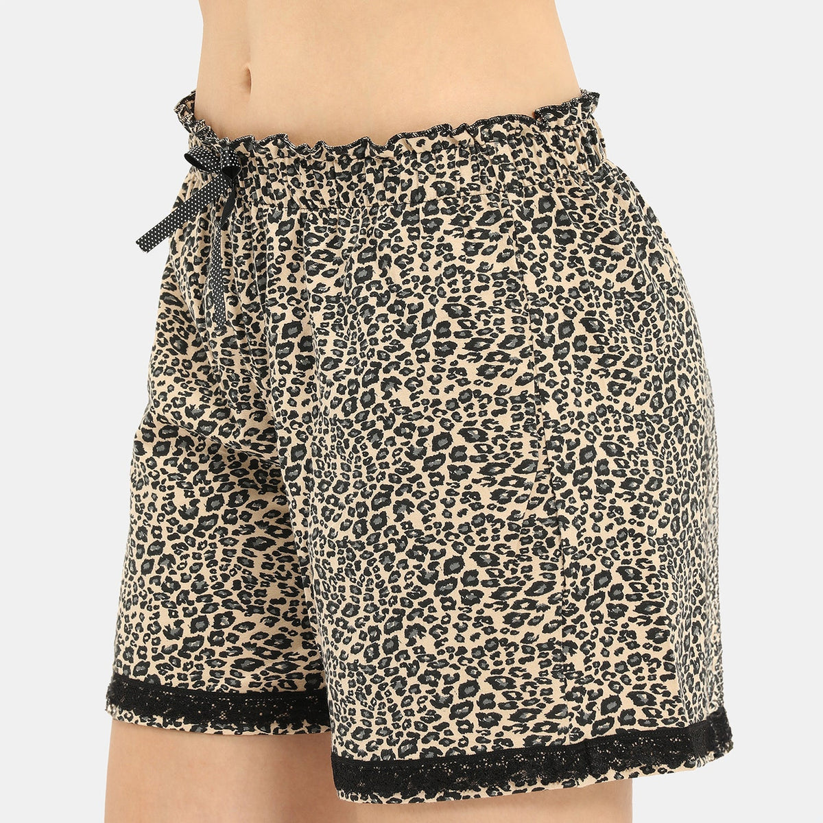 Envie Regular Fit Night Shorts Cheeta Pt - Assorted