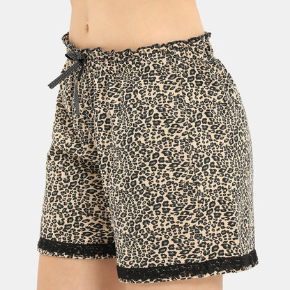 Envie Regular Fit Night Shorts Cheeta Pt - Assorted