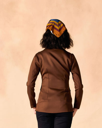 Colorblock Two-Button Blazer Jacket