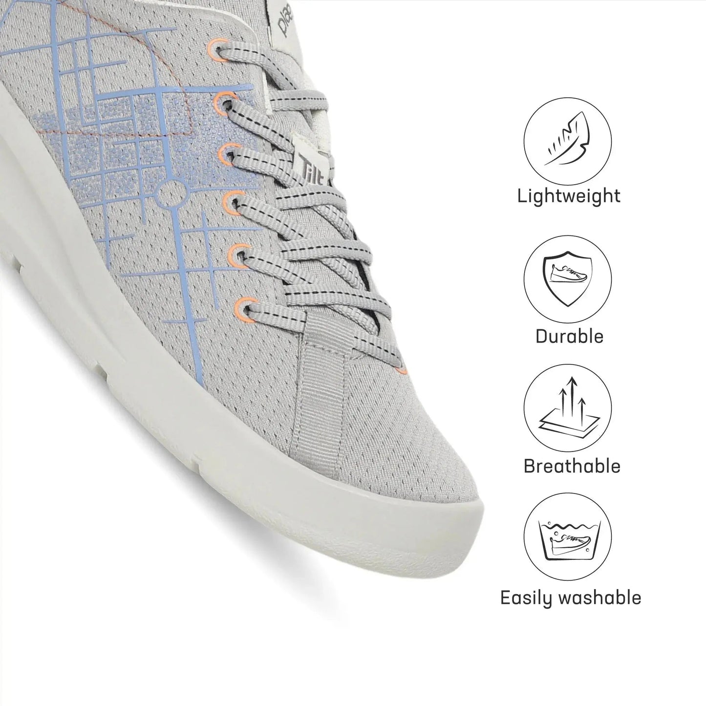Men's Maidaan Grey Training Shoes Plaeto