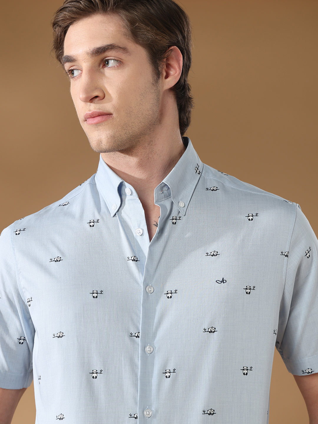 Blue Regular Fit Casual Cotton Shirt for men (CULIX)