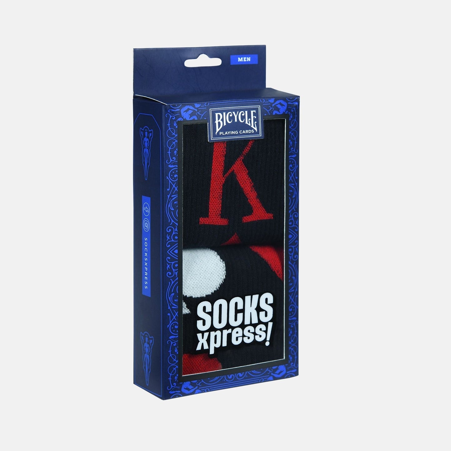 Men’s Bicycle Poker Themed Crew Socks SocksXpress