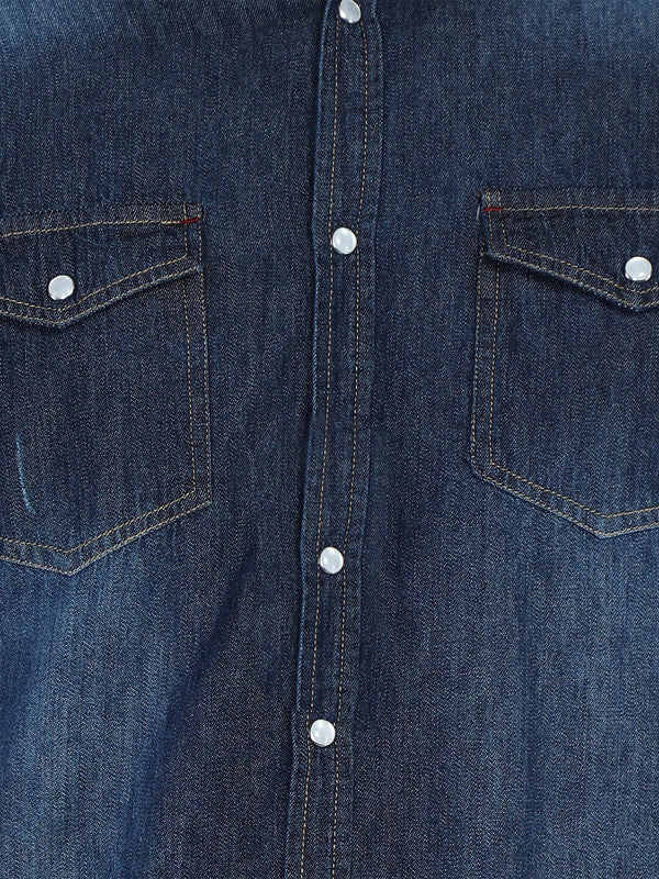 Kuons Avenue Men's Dark Denimax Blue Denim Casual Shirt
