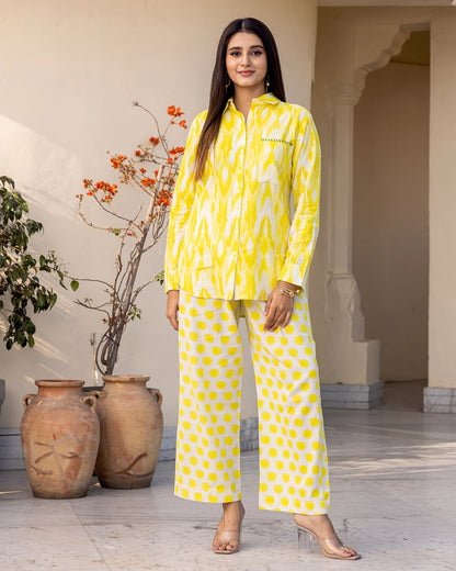 Sorbet Yellow Ikat Top