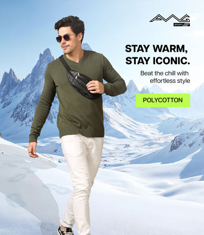 Men's V-Neck Full Sleeve Sweater