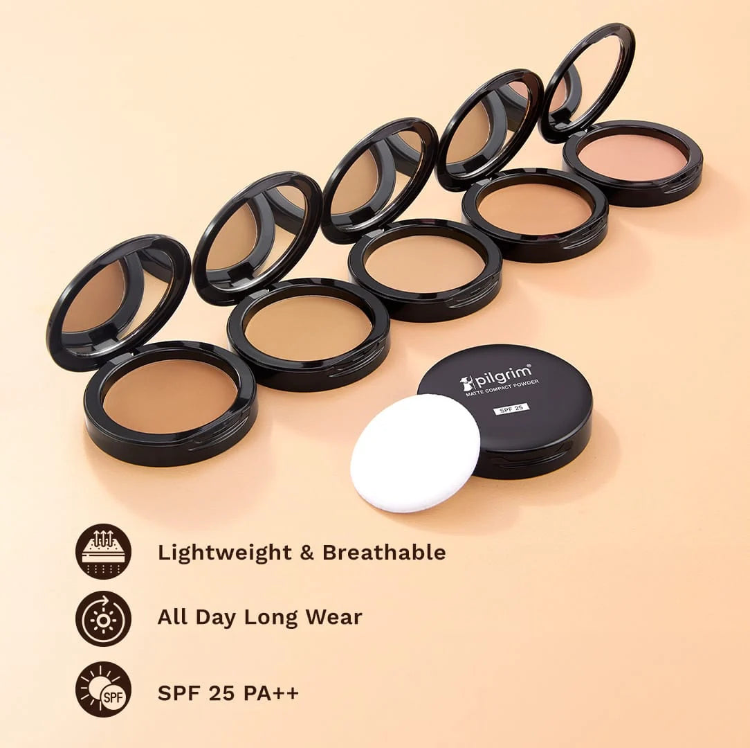 PILGRIM MATTE MAGIC CCOMPACT POWDER SPF 25 15 HONEY