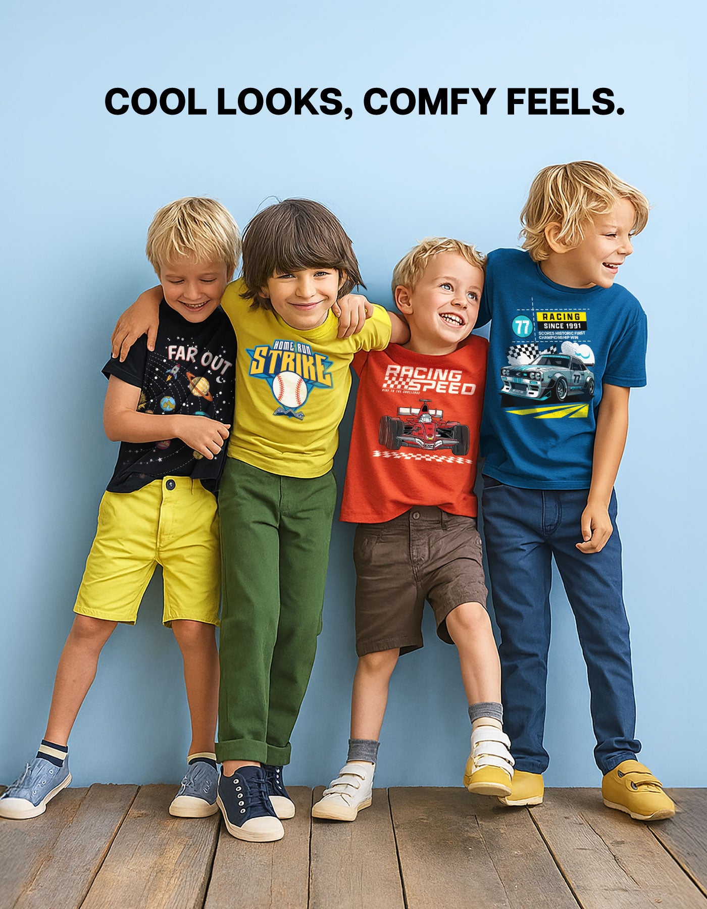 Boy's Organic Cotton Printed T-Shirts