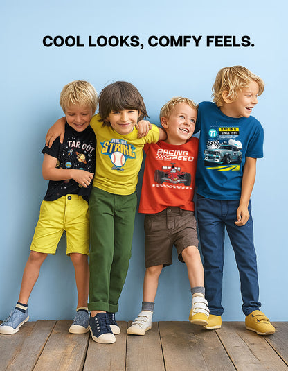 Boy's Organic Cotton Printed T-Shirts
