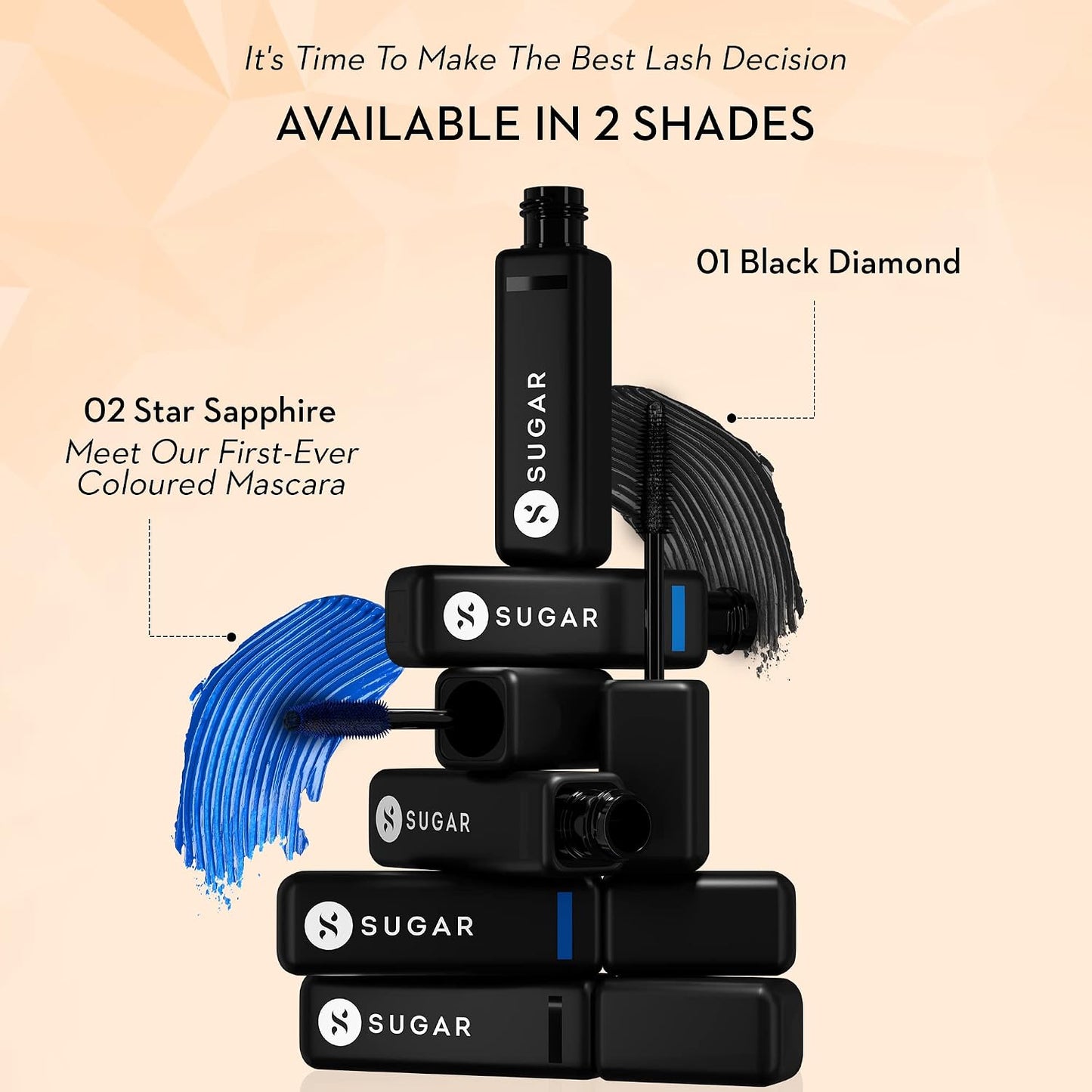 Sugar Cosmetics Bold Unfold Waterproof Mascara, Transfer-Proof & Smudge-Proof 01 Black Diamond 10 MILLI_LITRE