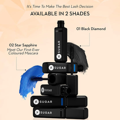 Sugar Cosmetics Bold Unfold Waterproof Mascara, Transfer-Proof & Smudge-Proof 01 Black Diamond 10 MILLI_LITRE