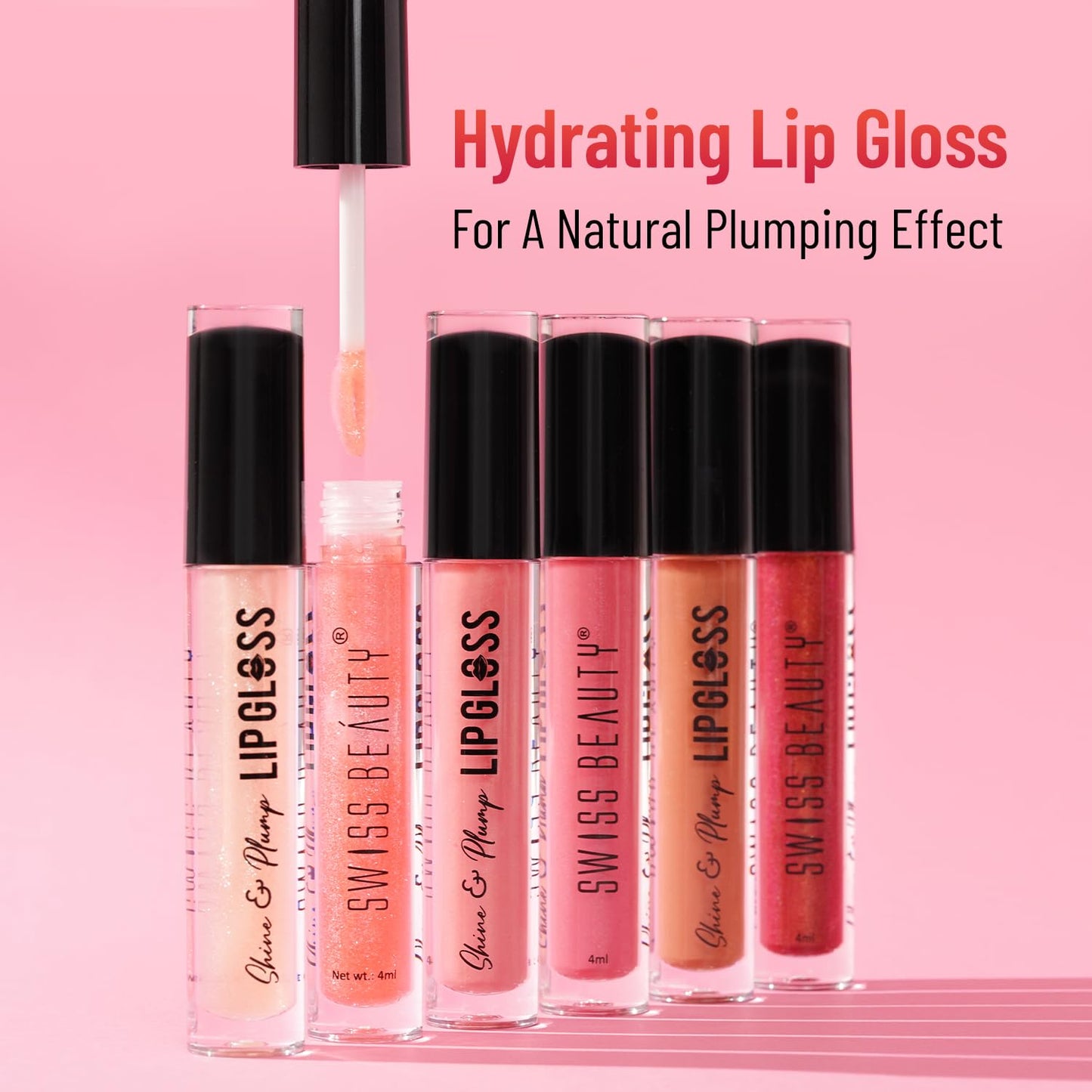 Swiss Beauty Shine & Plump Lip-gloss 01 - Nude 4 ml