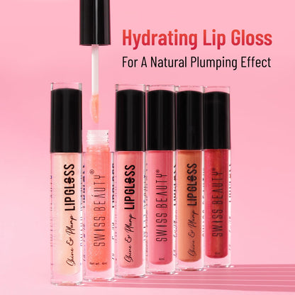 Swiss Beauty Shine & Plump Lip-gloss 01 - Nude 4 ml