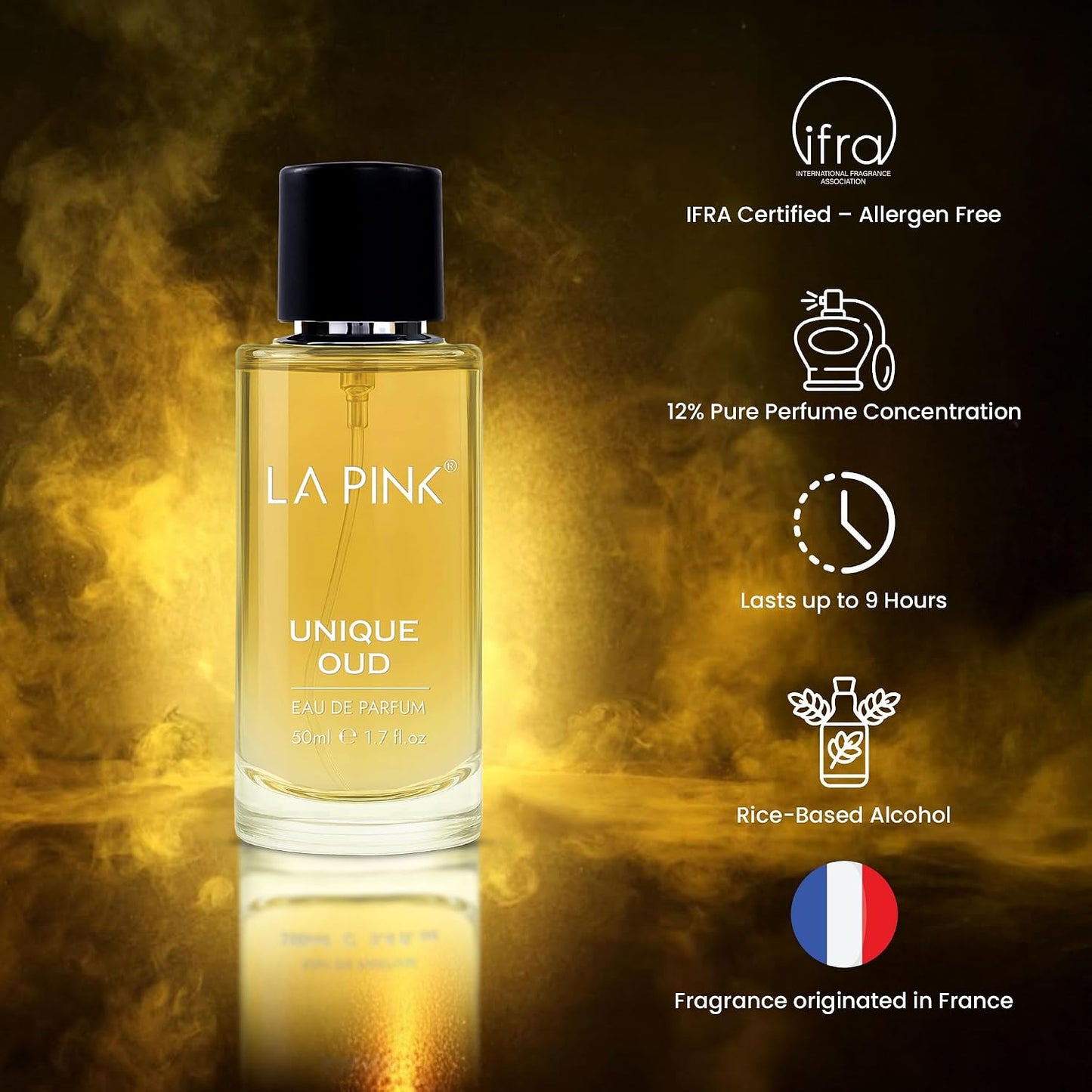LA Pink Unique OUD EAU DE Perfume 50 ml