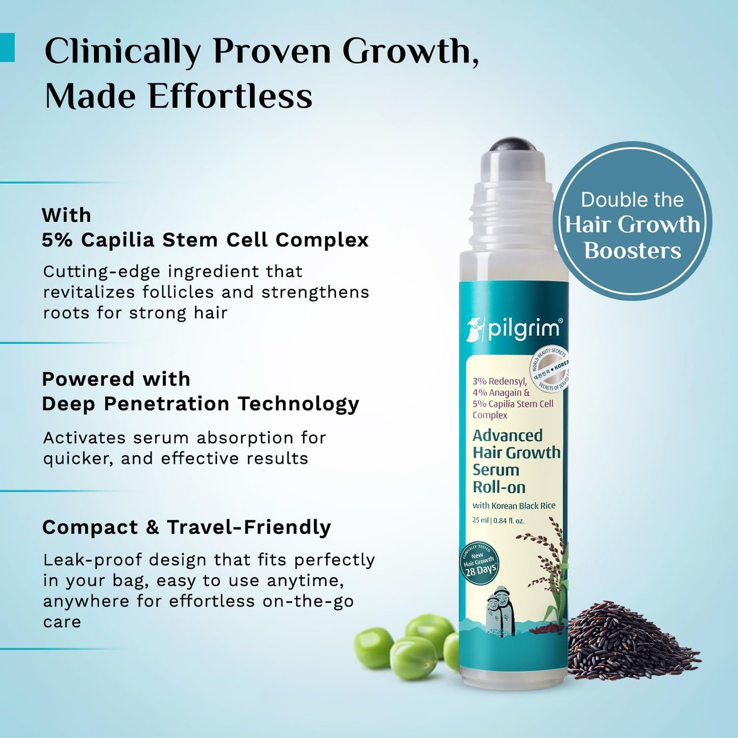 PILGRIM Advance Hair Growth Serum Roll - on