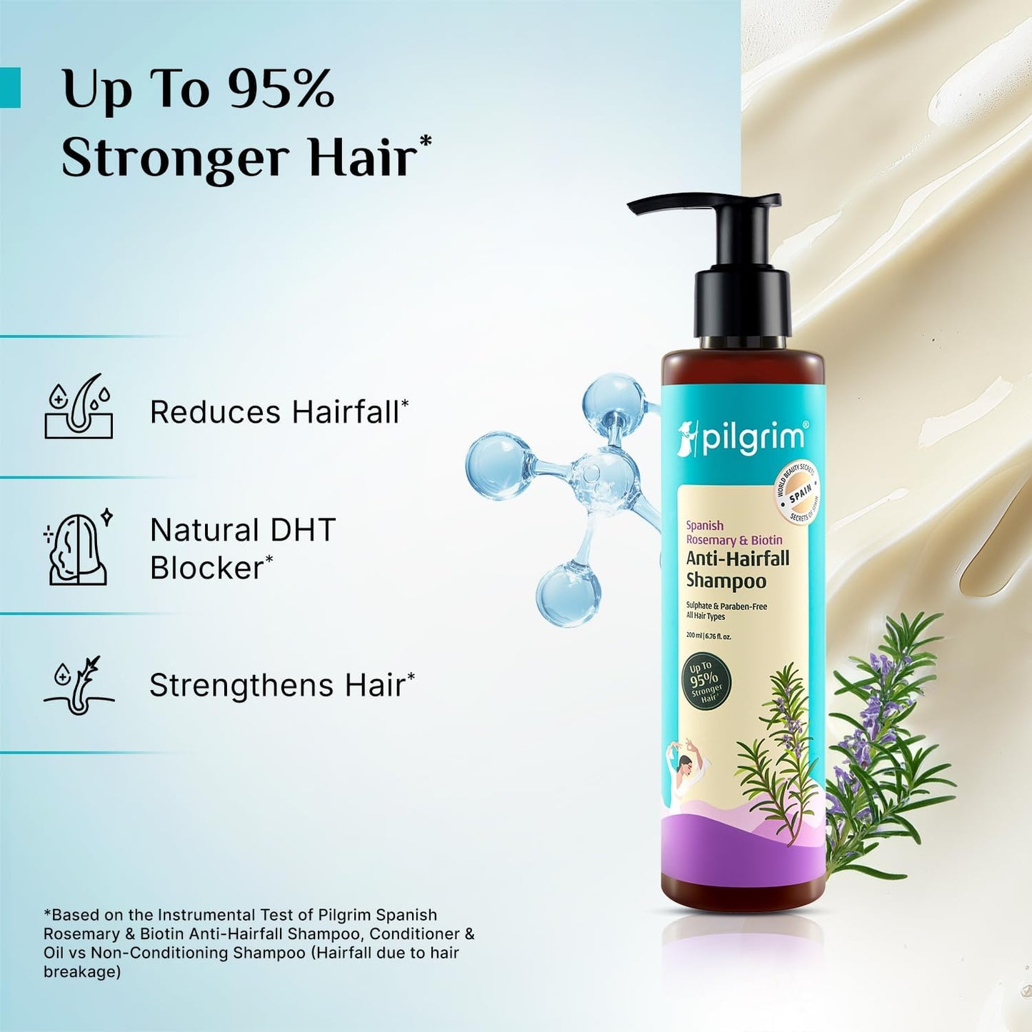 Pilgrim Spanish Rosemary & Biotin Anti-Hairfall Shampoo 200 MILLI_LITRE