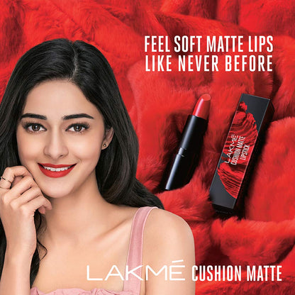 Lakme Cushion Matte Red Ruby Lipstick 4.5 g