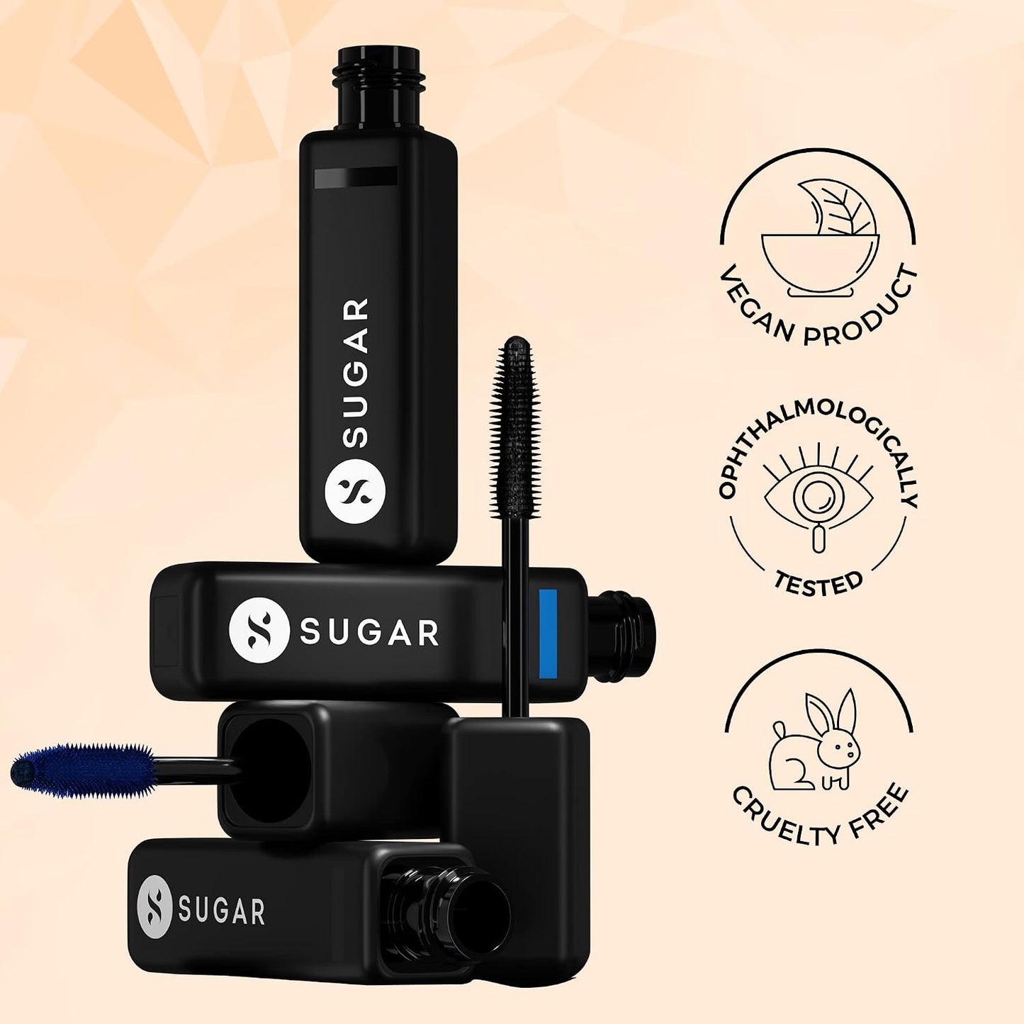 Sugar Cosmetics Bold Unfold Waterproof Mascara, Transfer-Proof & Smudge-Proof 01 Black Diamond 10 MILLI_LITRE