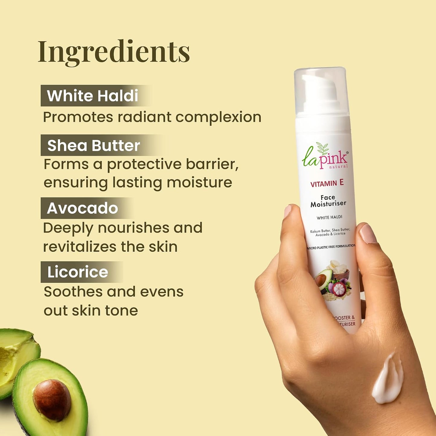 LA Pink Vitamin E Face Moisturising Cream with White Haldi Cream 50g
