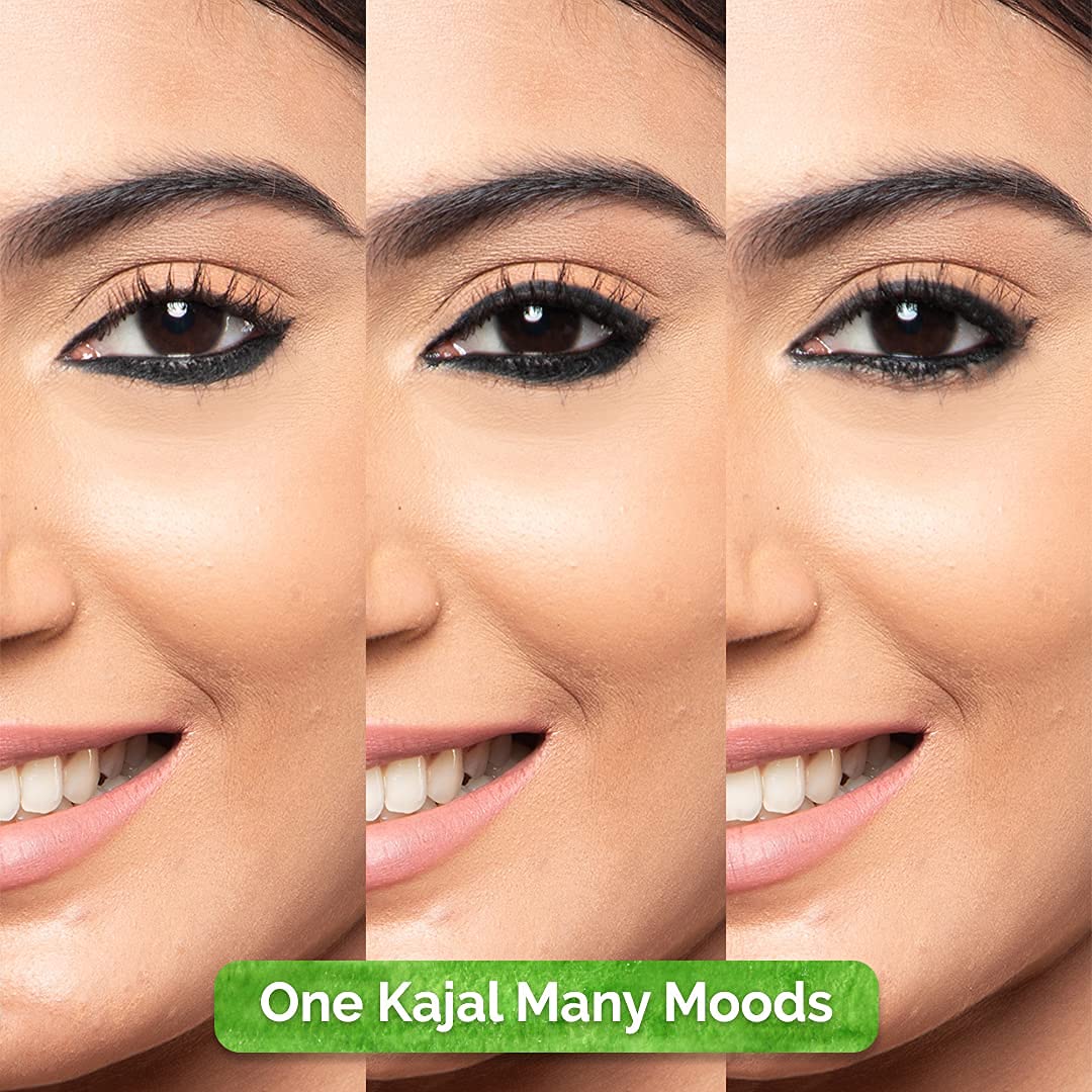 Mamaearth Charcoal Black Long Stay Kajal Waterproof,With Vitamin C & Chamomile For 11-Hour Smudge-Free 0.35 g