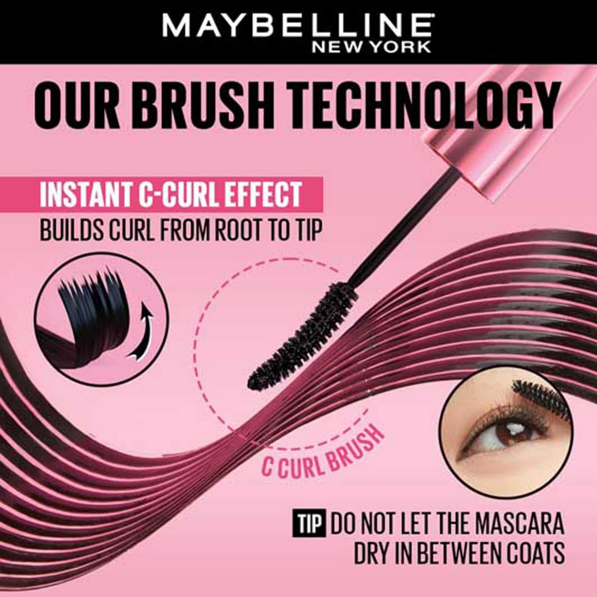Maybelline New York Hypercurl Waterproof Mascara, Longlasting, Curls Lashes, Highly Pigmented Colour Black 9.199999809265137 MILLI_LITRE