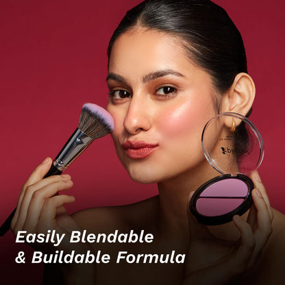 Pilgrim 2-In-1 Blush Duo Flamenco Pink-01, Richly Pigmented,Ultra Matte, Blendable Pink-01 9 GRAM